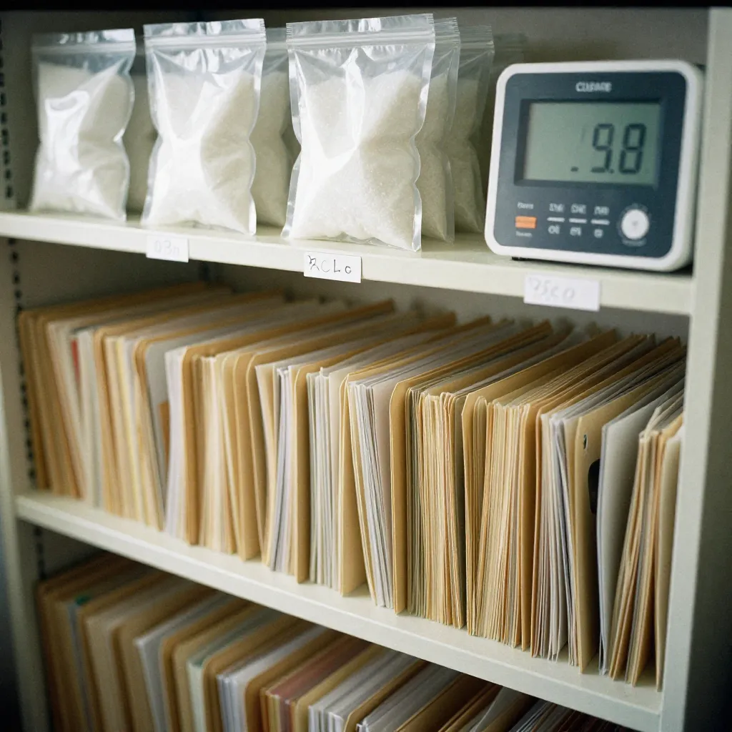 Opslagkasten met papieren collectie