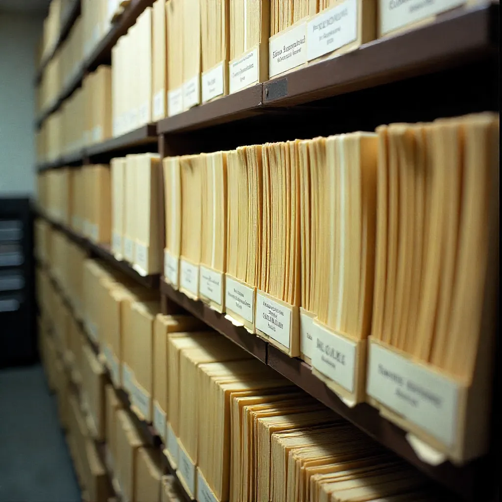 Georganiseerde opslag van papieren collectie